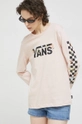 różowy Vans longsleeve bawełniany Damski