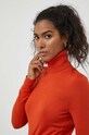 Lauren Ralph Lauren sweter z domieszką jedwabiu pomarańczowy 200675903