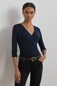 Majica dugih rukava Lauren Ralph Lauren mornarsko plava 200824366