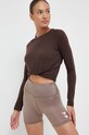 Hummel longsleeve treningowy hmlMT VANJA T-SHIRT brązowy 214244