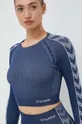 modra Majica z dolgimi rokavi za vadbo Hummel Blaze Ženski