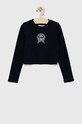 Tommy Hilfiger longsleeve dziecięcy aplikacja granatowy KG0KG07053.PPYX