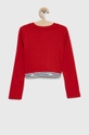 Tommy Hilfiger longsleeve dziecięcy czerwony