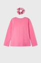 Dětské bavlněné tričko s dlouhým rukávem Mayoral 3072.6D.MINI růžová