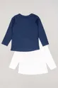 Detská bavlnená košeľa s dlhým rukávom zippy 2-pak biela