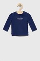 Kojenecké tričko s dlouhým rukávem Tommy Hilfiger s elastanem námořnická modř KN0KN01570.PPYX