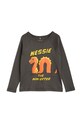 Mini Rodini longsleeve din bumbac pentru copii print negru 2312012799