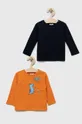 narančasta Pamučna majica dugih rukava za bebe OVS 2-pack Dječji