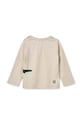 Liewood longsleeve din bumbac pentru copii LW15384 bej AW23