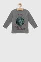 zippy longsleeve bawełniany dziecięcy nadruk szary ZKBAP0303.23018