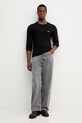 BOSS longsleeve bawełniany 3-pack szary 50492321