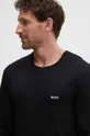 čierna Bavlnené tričko s dlhým rukávom BOSS 3-pak
