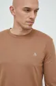 καφέ Βαμβακερή μπλούζα με μακριά μανίκια Marc O'Polo