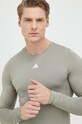 Блуза с дълги ръкави за трениране adidas Performance зелен IC2157