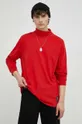 červená Bavlnené tričko s dlhým rukávom Levi's Pánsky