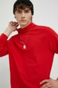 červená Bavlnené tričko s dlhým rukávom Levi's