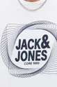 λευκό Βαμβακερή μπλούζα με μακριά μανίκια Jack & Jones JCOLUCA TEE LS CREW NECK FST