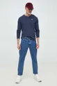 Βαμβακερή μπλούζα με μακριά μανίκια Pepe Jeans Remus σκούρο μπλε