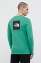 πράσινο Βαμβακερή μπλούζα με μακριά μανίκια The North Face