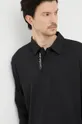 μαύρο Βαμβακερή μπλούζα με μακριά μανίκια Calvin Klein Jeans