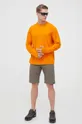 Športna majica z dolgimi rokavi Marmot Windridge oranžna