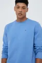 kék Tommy Hilfiger kapucnis pulcsi otthoni viseletre