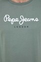 Bavlněné tričko s dlouhým rukávem Pepe Jeans Eggo zelená PM508209.674