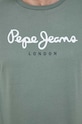 Bavlněné tričko s dlouhým rukávem Pepe Jeans Eggo zelená PM508209.674