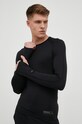 Bežecké tričko s dlhým rukávom 4F slim čierna 4FSS23TFLOM078