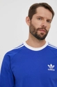 μπλε Βαμβακερή μπλούζα με μακριά μανίκια adidas Originals