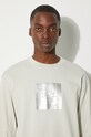 Bavlněné tričko s dlouhým rukávem A-COLD-WALL* Foil Grid LS T-Shirt ACWMTS111 šedá