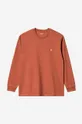 orange Carhartt WIP cotton longsleeve top Chase