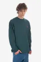 zelená Bavlněné tričko s dlouhým rukávem Carhartt WIP American Script Pánský