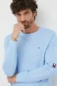 μπλε Βαμβακερή μπλούζα με μακριά μανίκια Tommy Hilfiger Ανδρικά