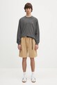 Хлопковый лонгслив Carhartt WIP L/S Nelson T-Shirt I029949.87GD. серый