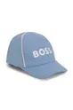 plava Pamučna kapa za djecu BOSS Za dječake