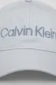 Calvin Klein czapka z daszkiem bawełniana niebieski