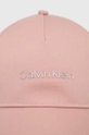 Βαμβακερό καπέλο του μπέιζμπολ Calvin Klein ροζ