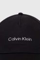 Bavlněná baseballová čepice Calvin Klein černá