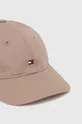 хлопковая кепка Tommy Hilfiger коричневый