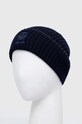 Шапка с примесью шерсти Tommy Hilfiger аппликация тёмно-синий AW0AW14150.PPYX