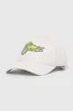 biały BOSS czapka z daszkiem bawełniana Damski