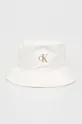 bela Bombažni klobuk Calvin Klein Jeans Ženski