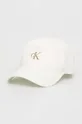 bela Bombažna bejzbolska kapa Calvin Klein Jeans Ženski