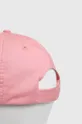 Guess czapka z daszkiem bawełniana różowy