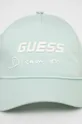 Βαμβακερό καπέλο του μπέιζμπολ Guess τιρκουάζ