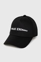 Armani Exchange șapcă de baseball din bumbac bumbac negru 944201.3R100