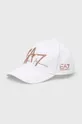λευκό Βαμβακερό καπέλο του μπέιζμπολ EA7 Emporio Armani Γυναικεία