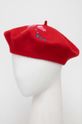 czerwony MAX&Co. beret wełniany x Tamagotchi Damski