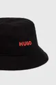 Бавовняний капелюх HUGO чорний
